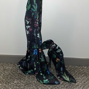 Floral thigh high boots from JustFab